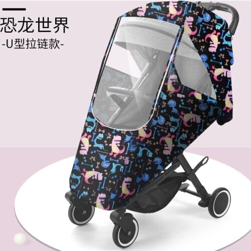 Universal Stroller Rain Cover Waterproof Wind Dust Shield Baby Stroller Pushchair Pram Newborn Stroller Protection Zipper Open