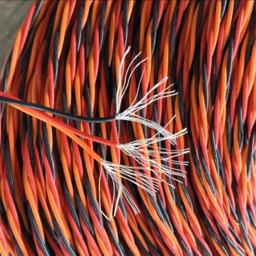 Yellow-black-red twisted pair 3pin PTFE Silver Plated Signal Wire 5M Silver Plated Stranded Suitable for Internal Cable