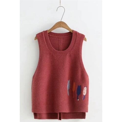 Vests for women sleeveless jacket women waistcoat ladies female knitted sexy autumn basic sleeveless vest female KK2663 X