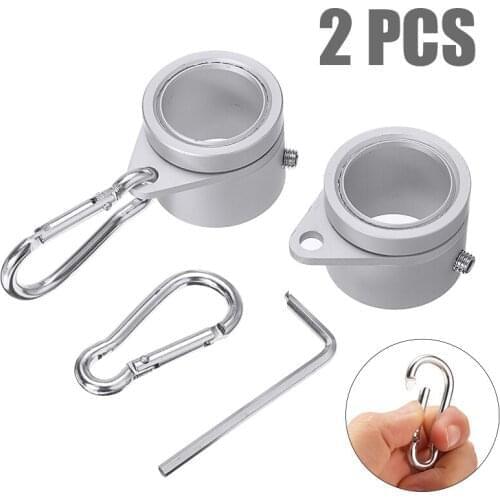 2pcs/set Aluminium Alloy Flag Pole Flagpole Rotating Rings Clip Anti Wrap Grommet Mounting for Flagpole Flag Connecting