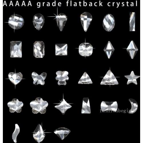 20p Supper Shinny Crystal stone Flat Back Nail art Crystal Sticker For DIY Nail Design Beads 3D Rhinestones Nails art Decoration