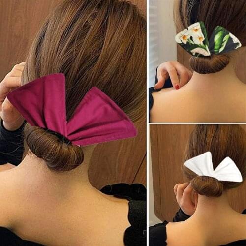 5 Stylish Floral Deft Women Bowknot Donuts Twist Bun Girls Vintage Hairpin Hairstyle Gifts Elegant Hair Scrunchies