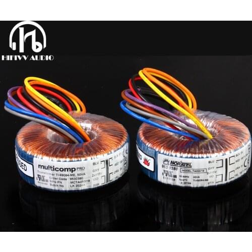 50VA 50W NORATEL Transformer for Power amplifier and DAC double 9V or 12V or 15V or 18V or 25V