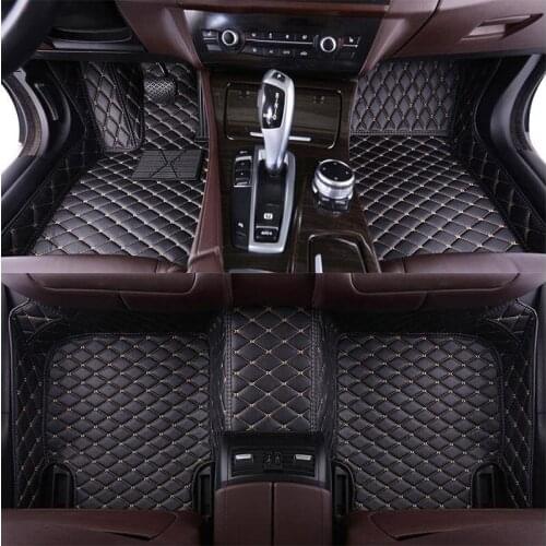 Leather Custom car floor mats for peugeot 308 508 206 207 301 307 sw 407 408 2008 3008 4008 5008 car accessories car mats