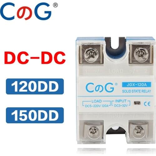 CG SSR-120DD 150DD Single Phase JGX 220V DC Control DC Heat Sink 3-32VDC To 5-220VDC 120A 150A DD Solid State Relay With Cover