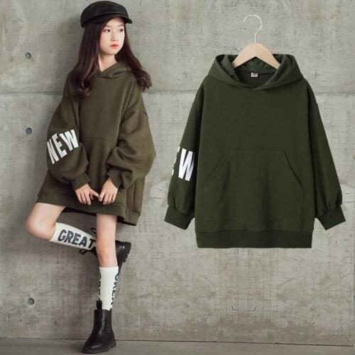 Childrens Clothing Girls Sweater Autumn New 2021teen Street Dance Clothes Letter Printing Baby Show Catwalk Sweater Oversized
