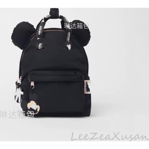 Disney Childrens bag Mickey Minnie Kids Backpack Autumn Pink Minnie Pattern Backpack Kids