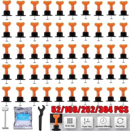 NEW 304Pcs/252Pcs/100Pcs/52pcs Level Wedges Tile Spacers For Flooring Wall Tile Spacer Carrelage Tile Leveling System