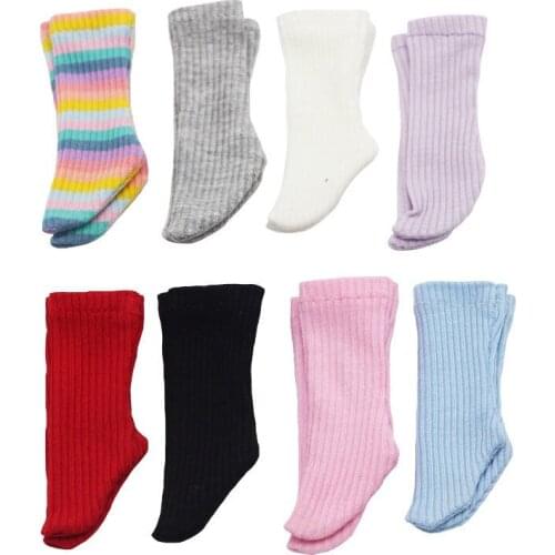 8Colors Doll Socks for 1/6 BJD Dolls and 30Cm BJD Dolls Fashion All-Match Socks Toy Clothing Accessoriess