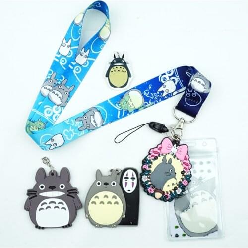 Cartoon Tonari no Totoro Neck Strap Lanyard for Keys USB ID Card Badge Holder Mobile Phone Straps Necklace Cospaly Keychain Gift