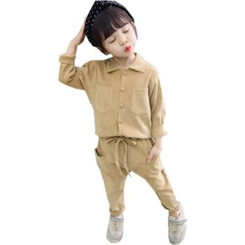 New Spring Autumn Baby Girl Clothes Suit Children Cotton Shirt Pants 2Pcs/sets Toddler Fashion Clothing Infant Kids Tracksuits