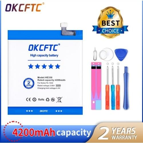Original HE330 4200mAh Battery For Nokia 3 DUAL TA-1032 HE 330 Batteries Bateria