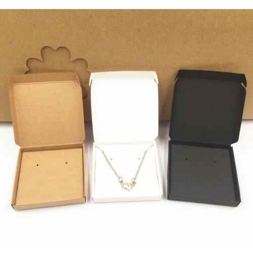 24 set Kraft paper rectangle Box Jewelry Packaging Drawer Box Earring&Bracelet&Ring Gift Boxes accept customize