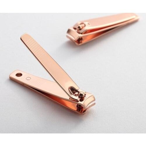 Rose Gold Carbon Steel Nail Clipper 1PCS Cutter Professional Manicure Trimmer Nail Salon Supplies High Quality Toe Nail Clipper