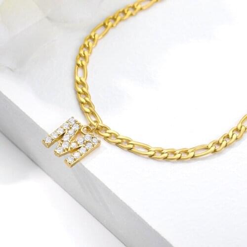 Crystal A-Z Anklets for Women 2020 Initial Anklet For Women Stainless Steel Letter Anklet Initial Jewelry Boho Ankle Bracelet