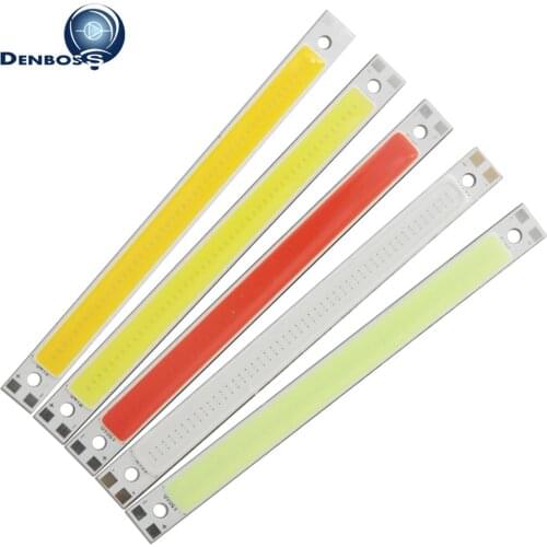 Allcob LED COB Strip 120mm 10mm Light Lamp 9V 12V DC 10W Warm White Blue Red Green FLIP Chips for DIY light cob led tubes