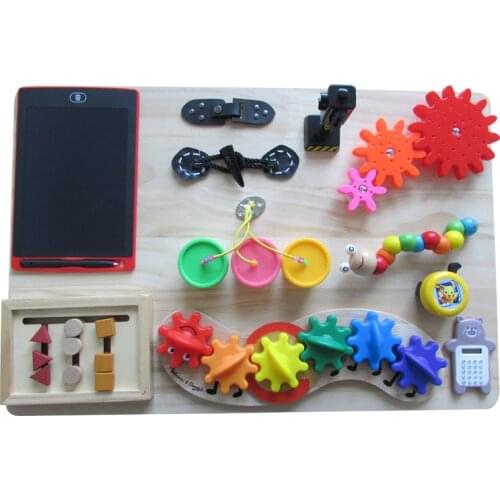 Busy Board Diy Accessories Montessori Handmade Toy Bell Traffic Light Orbit Calculator for Children Basic Life Skill Trainning