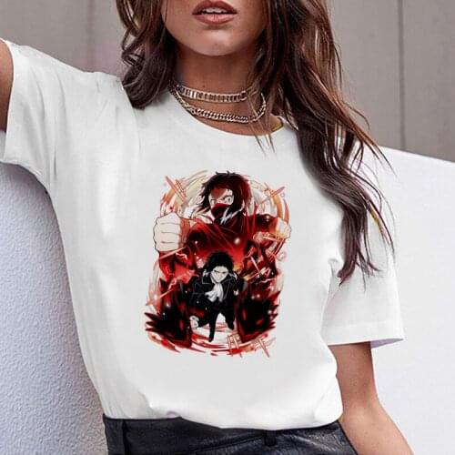 2021 New Japanese Anime Attack On Titan Anime T Shirt Women Casual Short Sleeve Tshirt Femme Streetwear t-shirt Clothing Top Tee