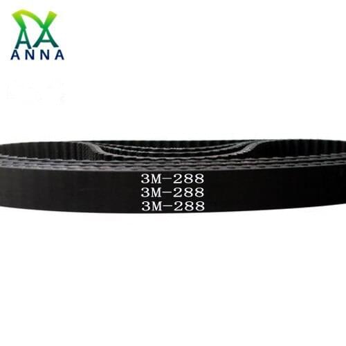 Arc HTD 3M Timing belt C= 288 291 294 297 width 6/9/10/15mm Teeth 96 97 98 99 HTD3M synchronous 288-3M 291-3M 294-3M 297-3M