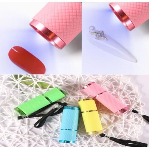 1Pc Mini Dryer UV Led Light Curing Lamp Flashlight Flashlight Torch Gel Machine Machine Nail Art Tools UV Light*8.7*2.2CM