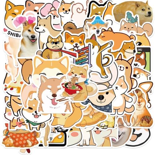 10/50PCS Lovely Japanese Shiba Inu Dog Animal Stickers for Kids DIY Stationery Scrapbook Laptop Guitar Suitcase Puppy Sticker