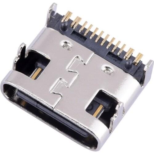 10 pcs/lot 5A 20V Micro USB Connector Type C 3.1 6 Pin SMT Socket Connector Female Port Jack Tail Plug For high current charging