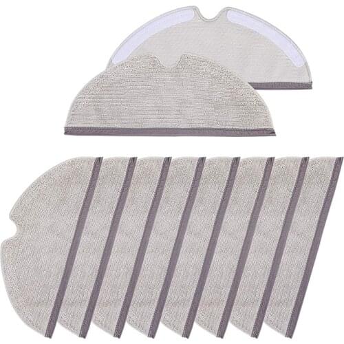 10 Pcs Microfiber Mopping Cloth Compatible for Roborock S5 S5 Max S6 S6 Pure S6 MaxV E4 E35 E2 Vacuum Cleaner Parts