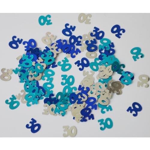 150g Adult Number Digital 30 Sprinkle Metallic Confetti Happy Birthday Party Table Scatter Women Lady Men Birthday Decorations