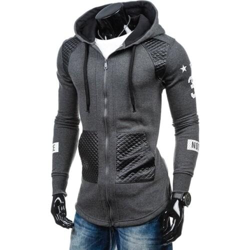 2018 speed sells explosive mens printed zipper jacket fashion slim hooded Sweatshirt