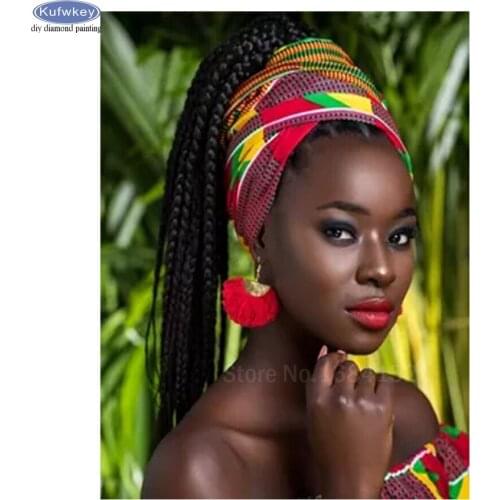 2019 New Diamond Embroidery African women 5D Diamond Painting Rhinestone DIY Diamond Painting Cross Stitch Mosaic Decoration