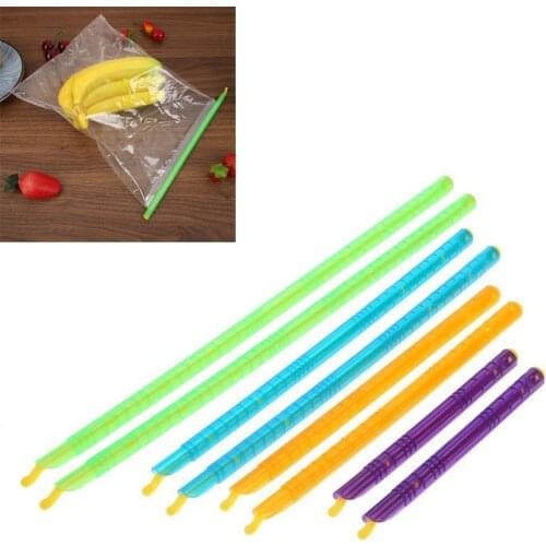 8pcs Plastic Seal Stick Storage Chips Bag Fresh Food Snack Grip Kitchen Sealing Clips Coffee Bag Clips Sealer Clamp