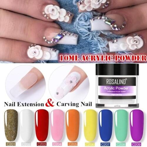 9 Color Acrylic Powder Gel For Nail Polish Nail Art Decorations Crystal Manicure Set Kit Professional Nail Accesorios 10ml