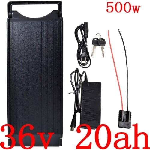 36V 10Ah 15Ah 18Ah 20Ah 500W Ebike Battery 36V Rear Rack Lithium Electric bicycle Battery for Bafang/8FUN BBS01motor free duity