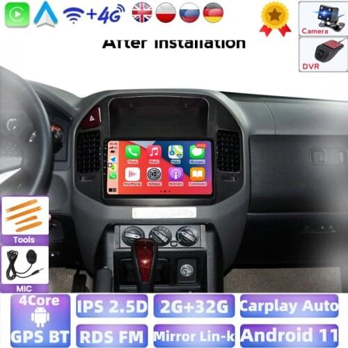 2 Din Android 2G+32G Car Radio Automotive For Mitsubishi Pajero V73 V77 V68 V75 2004-2011Car Multimedia Player Stereo GPS