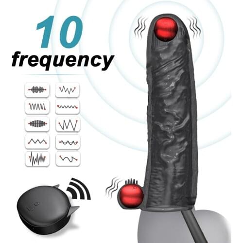 Wireless Remote Rontrol Wearable Penis Vibrator Condoms Enlargement G SPOT Glans Massager Clitoris Stimulate Sex Toys for Couple