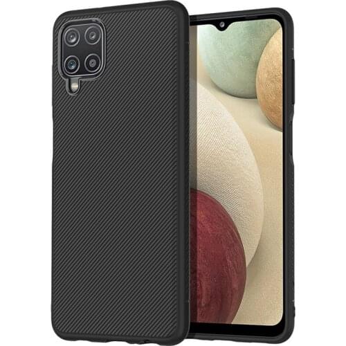 For Samsung Galaxy A12 Case Soft Silicone Matte Armor shockproof black protective back cover case for samsung a12 phone shell