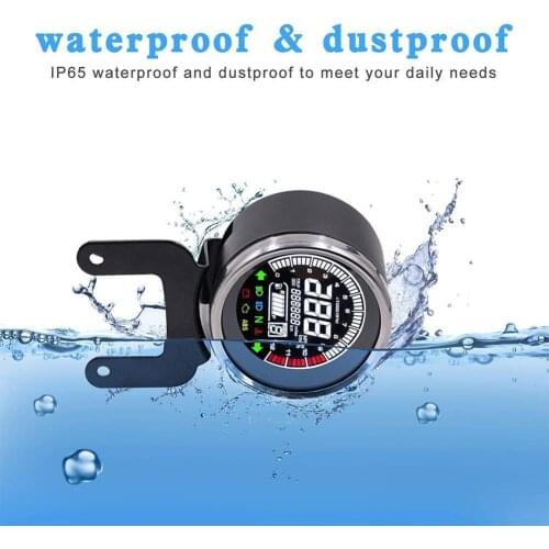 Motorcycle Replacement Digital Speedometer 12V LCD Tachometer Odometer Digital Temperature Level Gauge Fuel