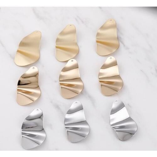 Geometry Irregular waves shape 30pcs/lot copper charms fashion diy jewelry earring pendants accessory