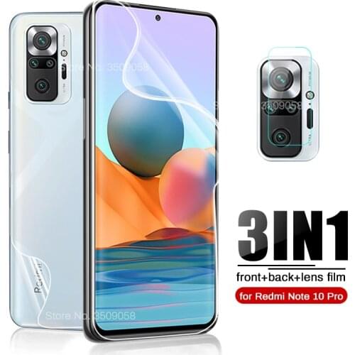 Red mi note10 pro hydrogel film for xiaomi redmi note 10 pro case cover screen protectors not glass redmy not 10pro camera glass