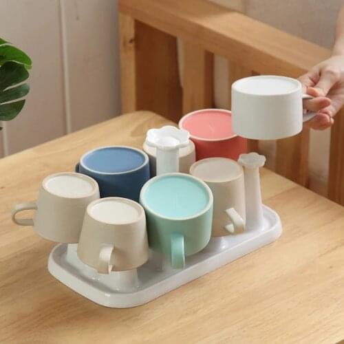 Kitchen Storage Cup Holder Desktop Storage Organize Glass Drain Rack Living Room Organize Storage Rack Tool Dish Drainer Rack