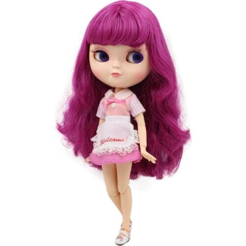 Blyth doll icy licca body 732 Cute pink long hair with bangs joint body 1/6 30cm gift toy