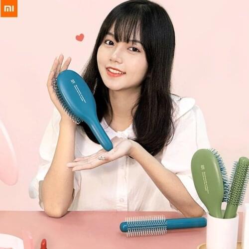 Xiaomi youpin air cushion massage comb hair curling comb blowing hair styling inner button massage comb hair salon supplies
