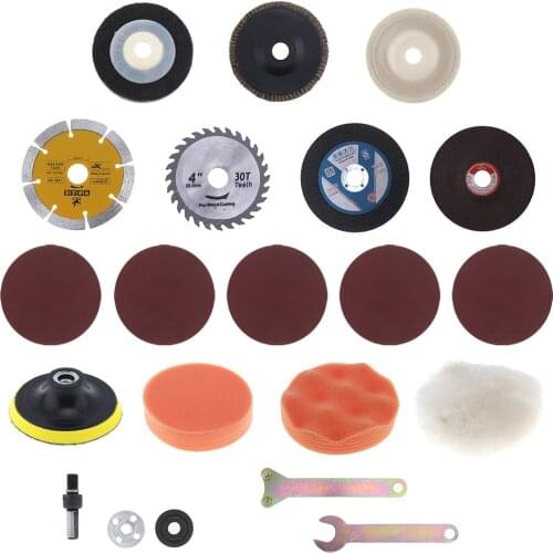 21pcs/set Multi-function Electric Drill Conversion Angle Grinder Cutting Suit with Conversion Shank and Metal Cutting Blades