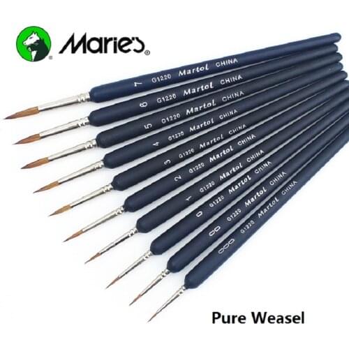 Martol G1220 weasel paint brushes scriptliner hook line pen painting supplies 10pens/set