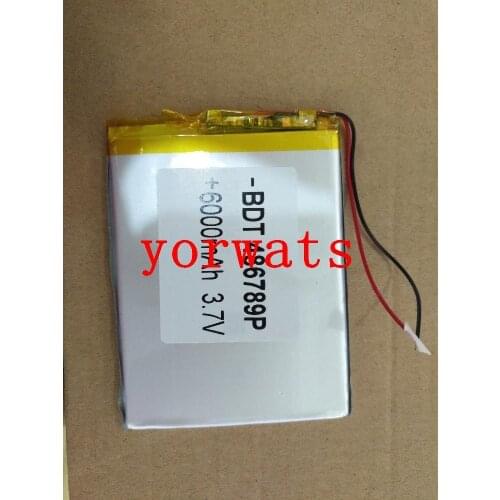 New Hot A Rechargeable Li-ion Cell 3.7V polymer lithium battery 486789 6000mAh direct sale