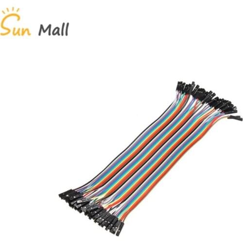 Wholesale 40pcs 1P-1P dupont cable jumper wire dupont line female to female dupont line 20cm