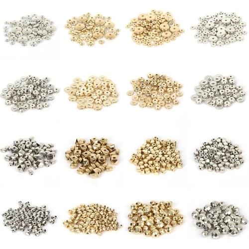 Plastic CCB Beads 5/6/7/8/10/11mm Diameter Mix Shape Rhodium/KC Gold Loose Spacer Beads Charm DIY Craft Fashion Jewelry Bracelet