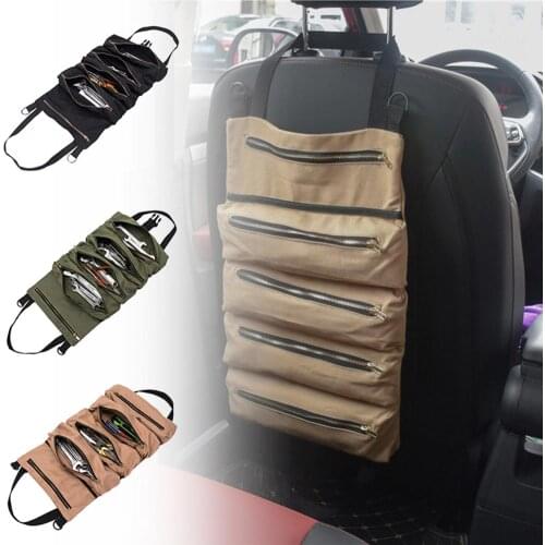 Portable Car Roll Up Zipper Hanging Repair Tool Storage Bag Pouch Organizer