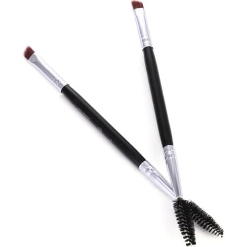Professional Double-Ended Eyebrow Brush Eyebrow Comb Set Beauty Makeup Wand Eye Brow Angled Eyelash Brushes Blending Eye Tools