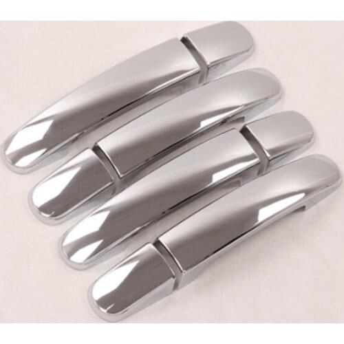 Luxurious Carbon Fiber Chrome Car Outside Door Handle Cover for Ford Transit Tourneo Custom 2013 -2017 Door Handle Trim Styling